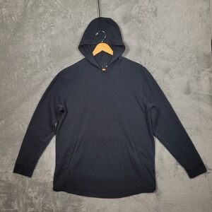 Under Armour Mens Large Terry Hoodie Black Pullover Sweatshirt Logo